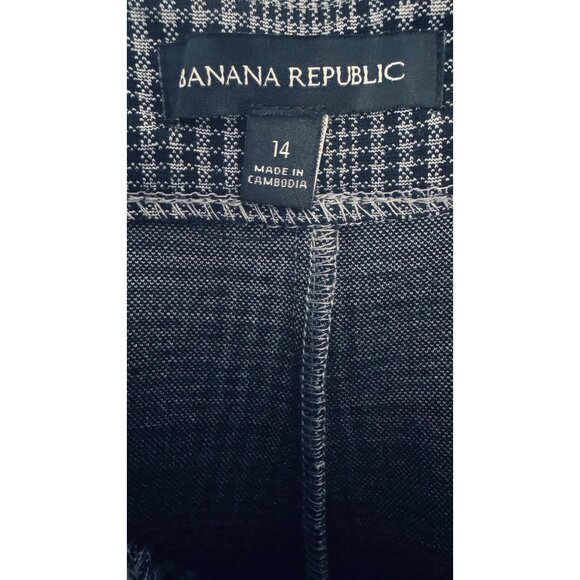 NWT Banana Republic 14 Womens Glen Plaid Trousers Office Comfort - Picture 5 of 16